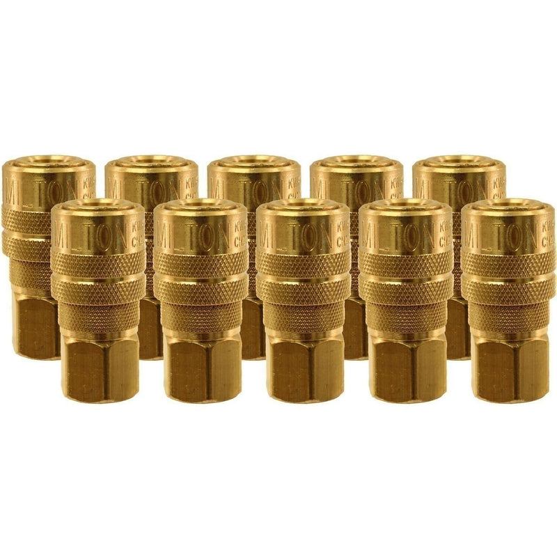 DURAFORCE Milton 715 1/4" FPT M-Style Coupler Pack of 10 - Air Tool Fittings