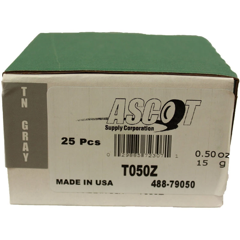 DURAFORCE Perfect Equipment T050Z Zinc Wheel Weights 0.50 oz Box of 25 Coated