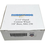DURAFORCE Rubberhog 2.5"x1" Flared Buffing Wheel 230 SSG 3/8" Arbor Hole Polishing Tool