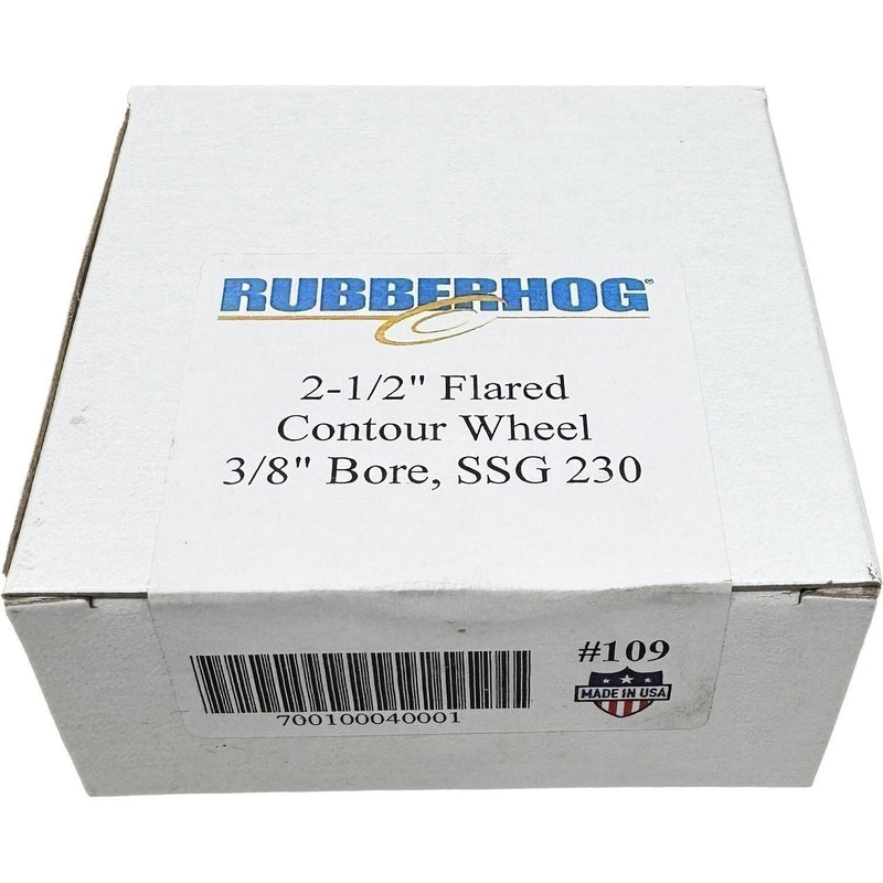 DURAFORCE Rubberhog 2.5"x1" Flared Buffing Wheel 230 SSG 3/8" Arbor Hole Polishing Tool