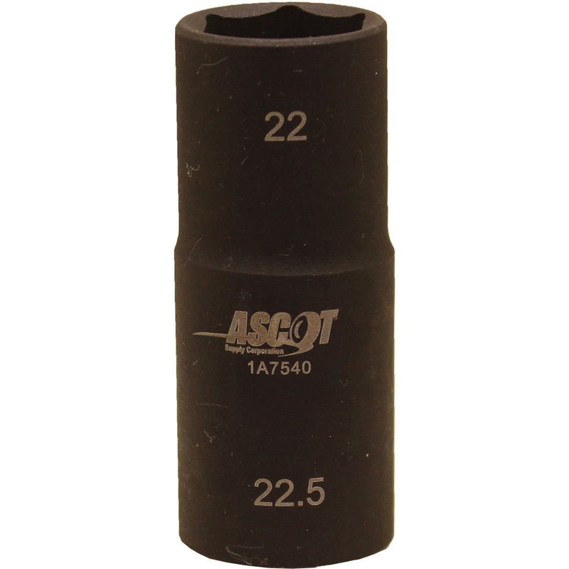 DURAFORCE Ascot 1/2" Drive 22mm & 22.5mm Flip Socket Dual Size Ratchet Tool