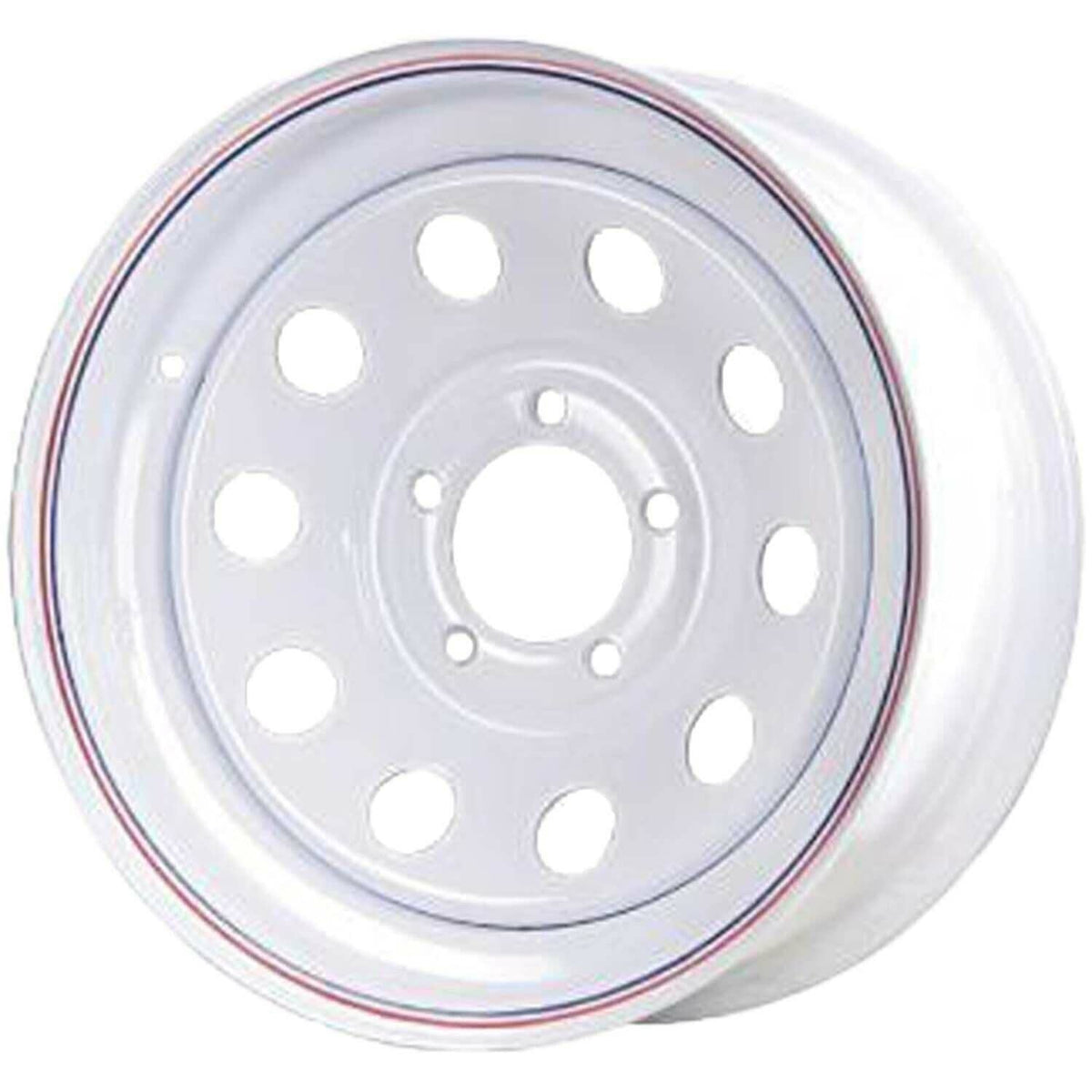 15x6 5x4.5 White Steel Trailer Wheel with Pin Stripes - Modular Design ...