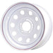 DURAFORCE 15x6 5x4.5 White Steel Trailer Wheel with Pin Stripes - Modular Design