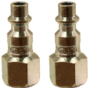 DURAFORCE Milton 728 1/4" FNPT M Style Plug, Pack of 2 - Durable Air Tool Fittings
