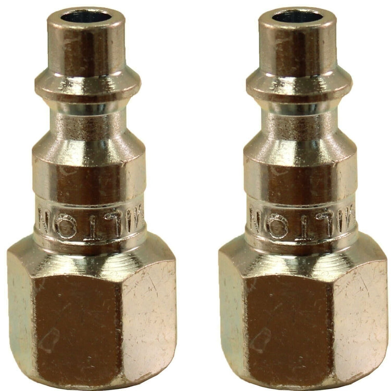 DURAFORCE Milton 728 1/4" FNPT M Style Plug, Pack of 2 - Durable Air Tool Fittings