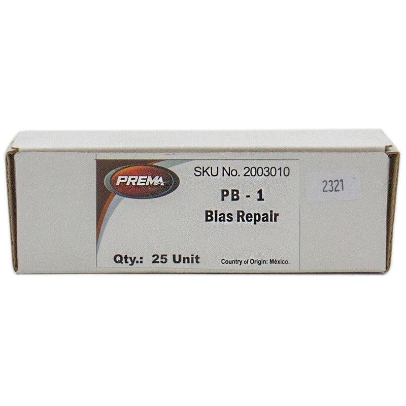 DURAFORCE Prema PB-1 2-1/4" Round Bias Tire Patch 1 Ply Box of 25