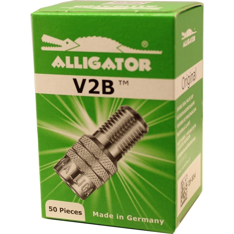 DURAFORCE Alligator V2B Metal Valve Stem Caps Double Seal Pack of 50