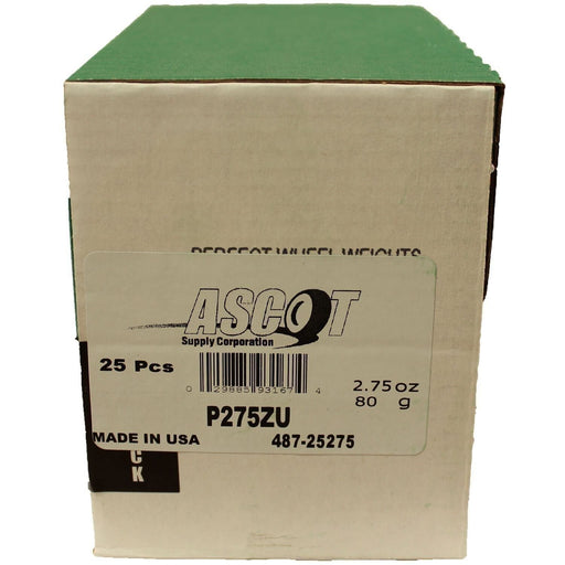 DURAFORCE Perfect Equipment P275ZU Zinc Wheel Weights 2.75 oz Uncoated - Box of 25