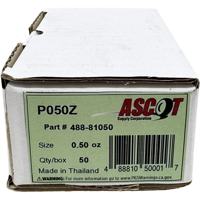 DURAFORCE Ascot P Style Coated Zinc Clip-On Wheel Weights 0.50oz Box of 50