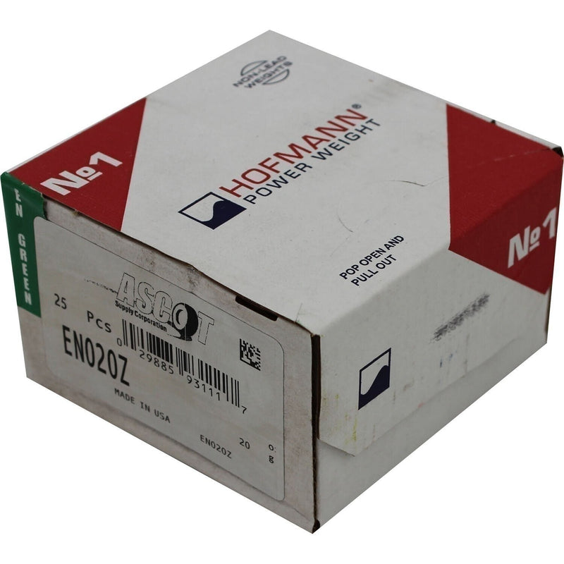DURAFORCE Perfect Equipment EN020Z Zinc Wheel Weights 20gm (0.75 oz) Box of 25