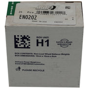 DURAFORCE Perfect Equipment EN020Z Zinc Wheel Weights 20gm (0.75 oz) Box of 25