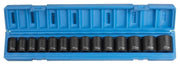 DURAFORCE Grey Pneumatic 1412M 14-Piece 1/2" Drive Metric Socket Set Standard Length