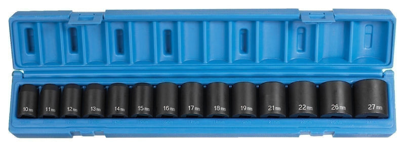 DURAFORCE Grey Pneumatic 1412M 14-Piece 1/2" Drive Metric Socket Set Standard Length