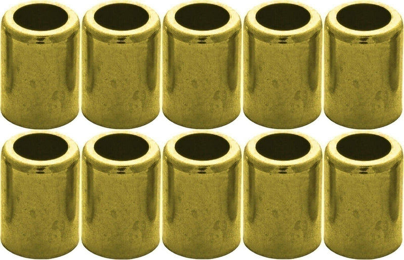 DURAFORCE Brass Hose Ferrule 1/4" ID Air & Water 10-Pack 7328 Durable Connector