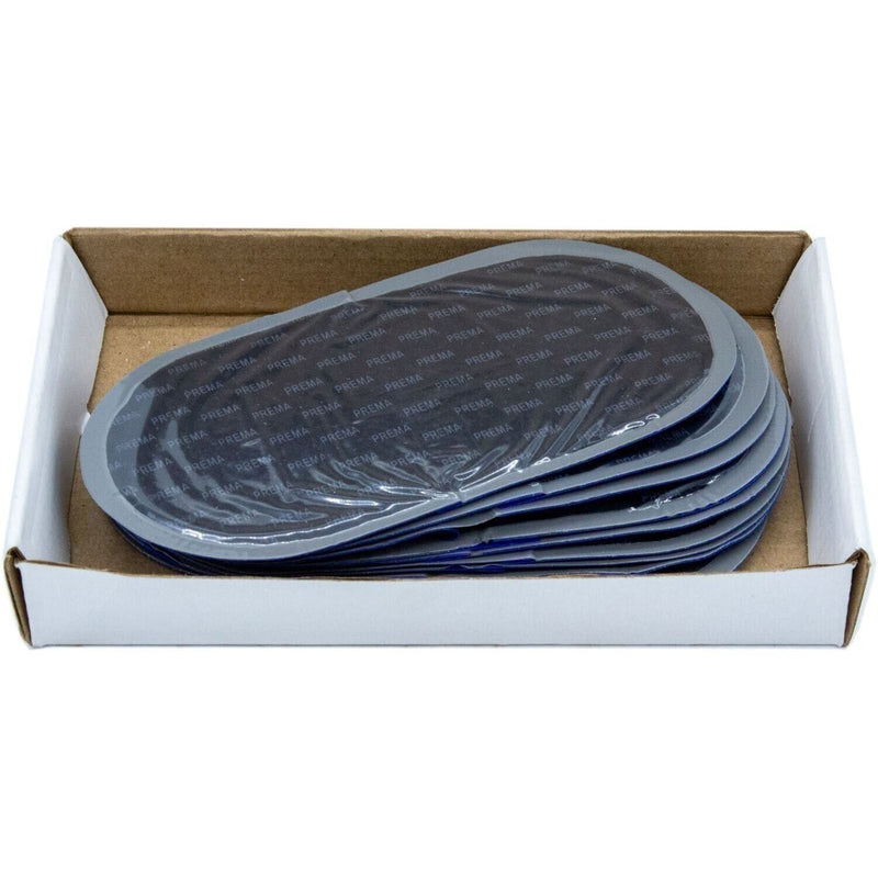 DURAFORCE Prema PT-9 Large Oval Tube Patch 6"x3" - Box of 10 Durable Tire Repair Patches