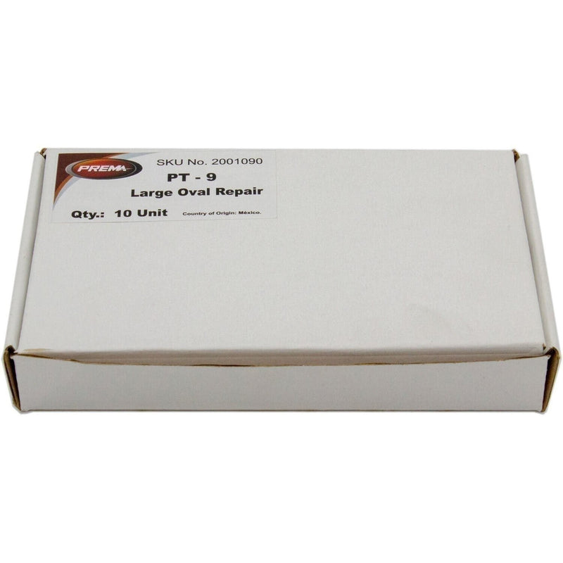 DURAFORCE Prema PT-9 Large Oval Tube Patch 6"x3" - Box of 10 Durable Tire Repair Patches