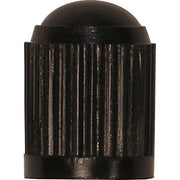 DURAFORCE Black Plastic Dome Valve Stem Caps - Pack of 100