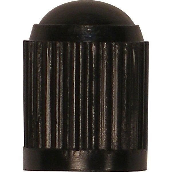 DURAFORCE Black Plastic Dome Valve Stem Caps - Pack of 100