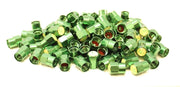 DURAFORCE Nitrogen N2 Green Aluminum Tire Valve Caps - Pack of 100 (59-0019)