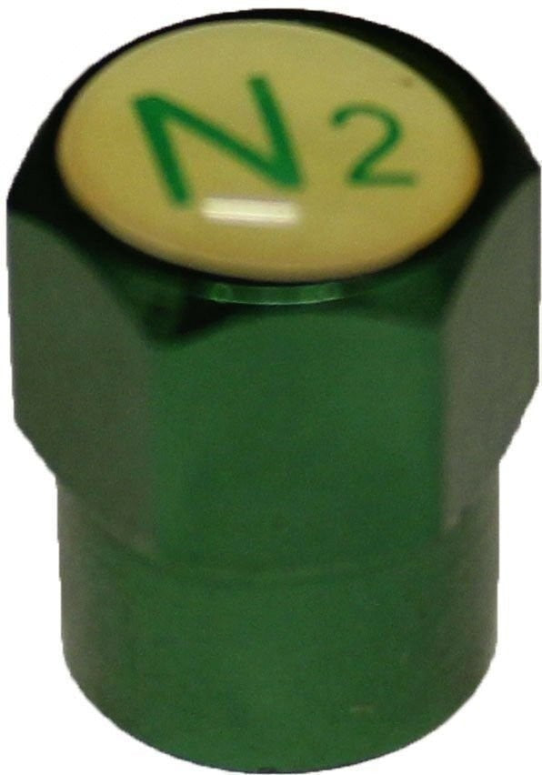 DURAFORCE Nitrogen N2 Green Aluminum Tire Valve Caps - Pack of 100 (59-0019)
