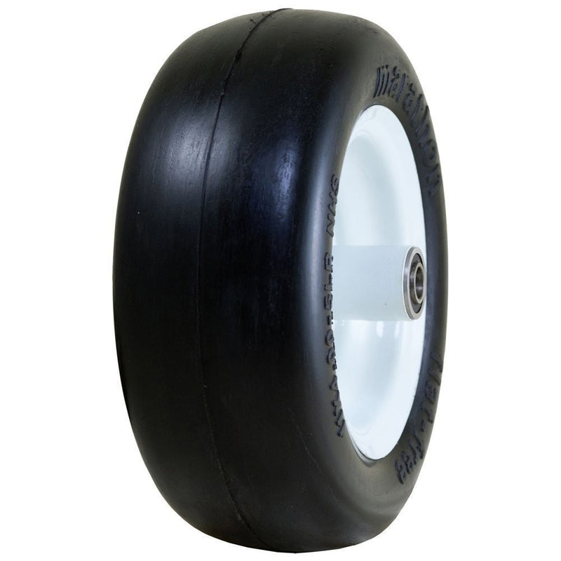 DURAFORCE Marathon 01410P 11x4.00-5 Flat Free Lawn & Garden Tire on Rim Smooth