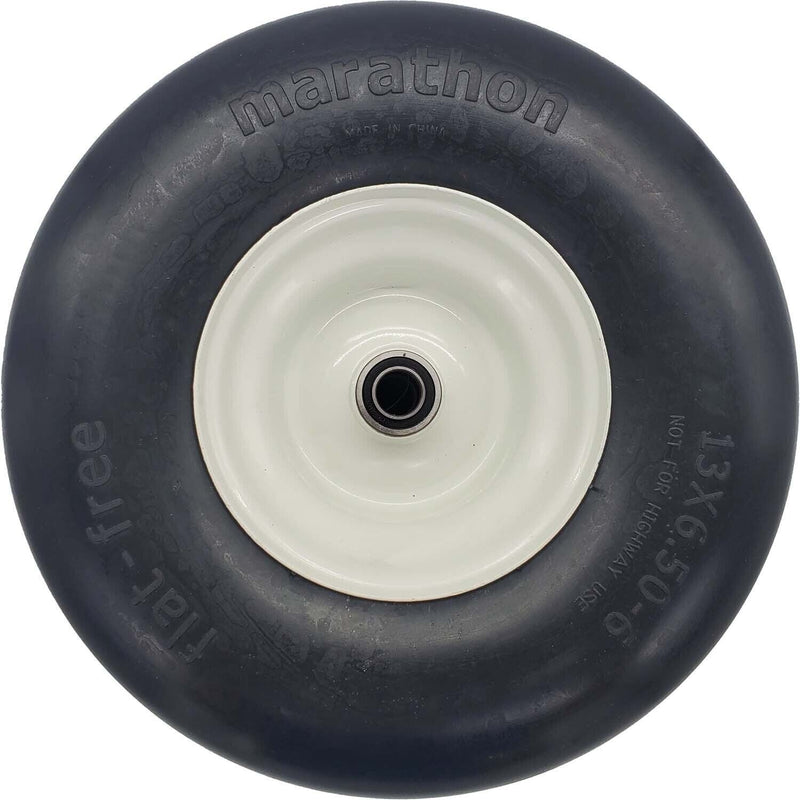 DURAFORCE Marathon 30256 13x6.50-6 Flat Free Lawn & Garden Tire on Rim Smooth