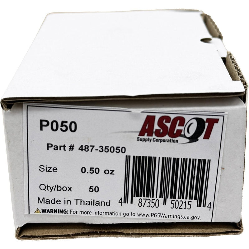 DURAFORCE Ascot P Style Uncoated Lead Clip-On Wheel Weights 0.50oz Box of 50