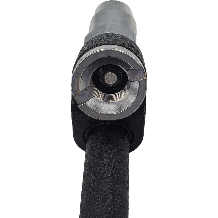 DURAFORCE 14" Black Dual Foot Lock-On Air Chuck - Premium Coated Tire Inflator Tool