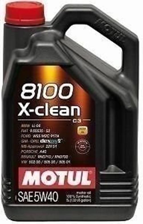 DURAFORCE Motul 8100 X-Clean 5W40 Synthetic Motor Oil 5L - High Performance Engine Oil