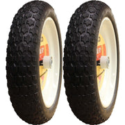 DURAFORCE Marathon 00265 Flat Free Wheelbarrow Tire 4.80/4.00-8 Pack of 2