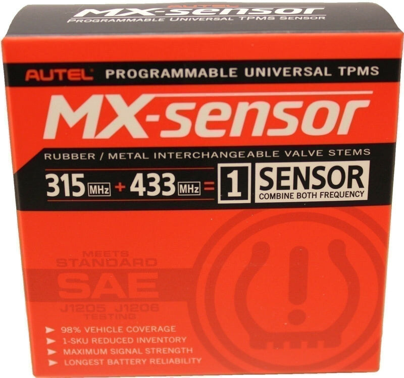 DURAFORCE Autel MX-Sensor 315/433MHz TPMS Universal Programmable Sensor Metal Valve