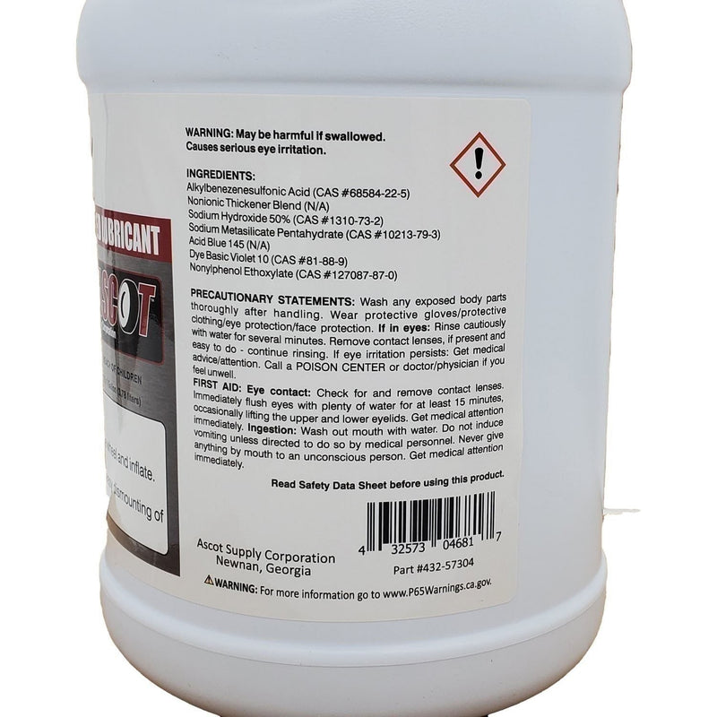 DURAFORCE Ascot Tire Mounting Lube 1 Gallon + 10" Applicator Swab for Easy Use