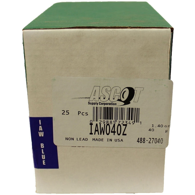 DURAFORCE Perfect Equipment IAW040Z Coated Zinc Wheel Weights 40gm 25-Pack Box