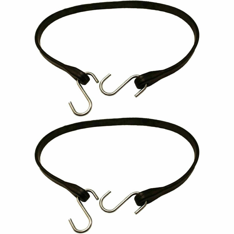 DURAFORCE Peerless CC8431 31" EPDM Rubber Bungee Tarp Straps with Hooks, Pack of 2