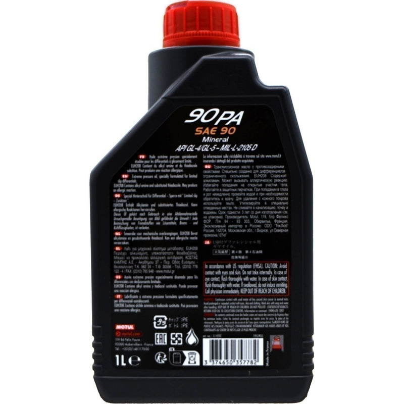 DURAFORCE Motul 90 PA EP L-S SAE 90 Differential Oil 1L High Performance Gear Oil