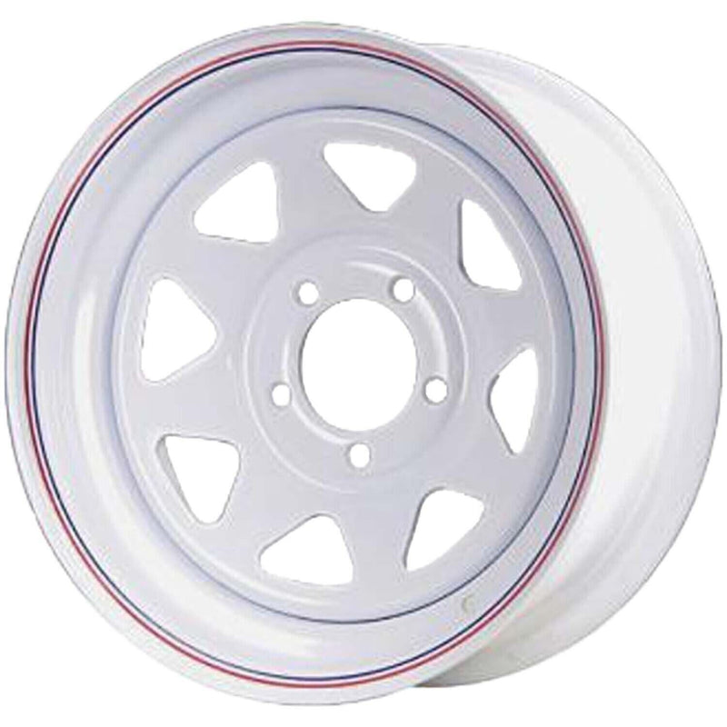 DURAFORCE Premium 13x4.5 5-On-4.5 White Spoked Trailer Wheel with Pin Stripes