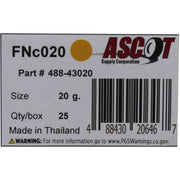 DURAFORCE Ascot FN Coated Clip-On Wheel Weights 20gm (.75oz) Box of 25