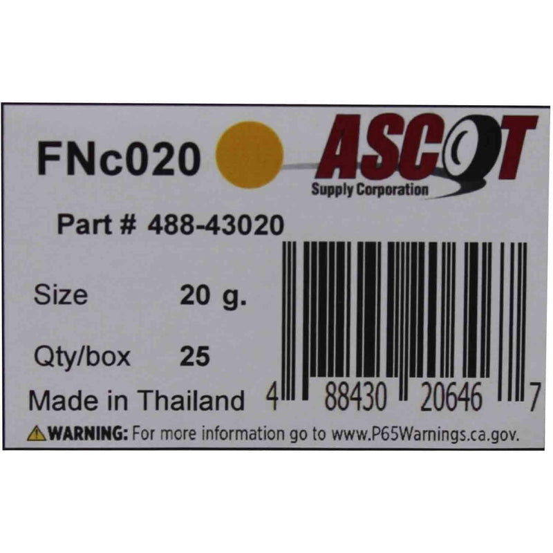 DURAFORCE Ascot FN Coated Clip-On Wheel Weights 20gm (.75oz) Box of 25