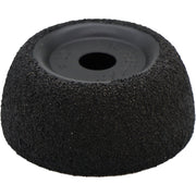 DURAFORCE Rubberhog 2" x 3/4" Flared Buffing Wheel 60 Grit 3/8" Arbor Hole Economy