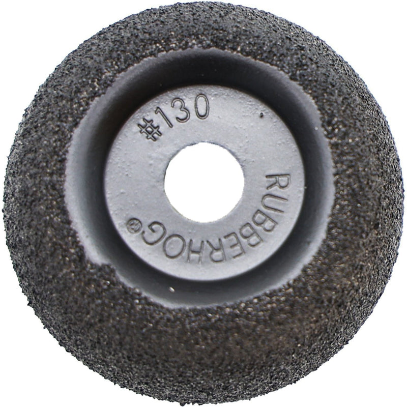 DURAFORCE Rubberhog 2" x 3/4" Flared Buffing Wheel 60 Grit 3/8" Arbor Hole Economy