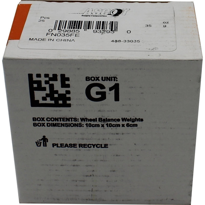 DURAFORCE Perfect Equipment FN035FE Coated Steel Wheel Weights 35gm 25-Pack Box