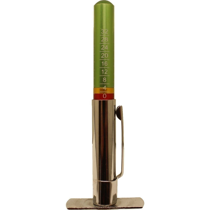 DURAFORCE 00190 Tread Depth Gauge with Red Yellow Green Metal Indicator Bar Tool