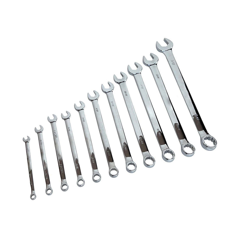 DURAFORCE Ascot 11-Piece SAE Combination Wrench Set - Long Handle, Durable Tools