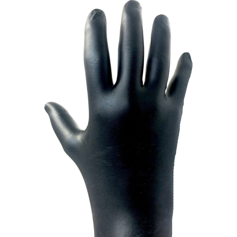 DURAFORCE RPG Micro Diamond Black Nitrile Gloves Medium 6 Mil Powder Free 100 Count
