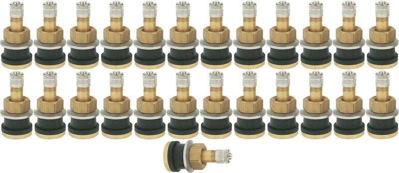 DURAFORCE TR501 1.5" Brass Tubeless Truck Tire Valve Stem Clamp-in Pack of 25