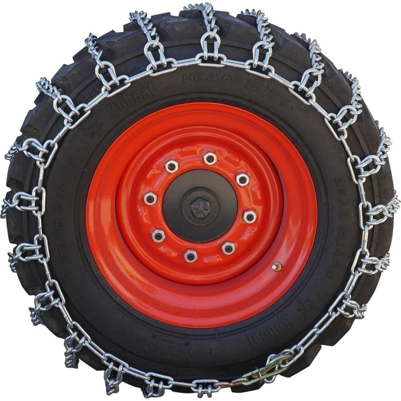DURAFORCE Peerless 0341056 Wide Base Skid Steer 10-16.5 Twist 2-Link Tire Chains Pair