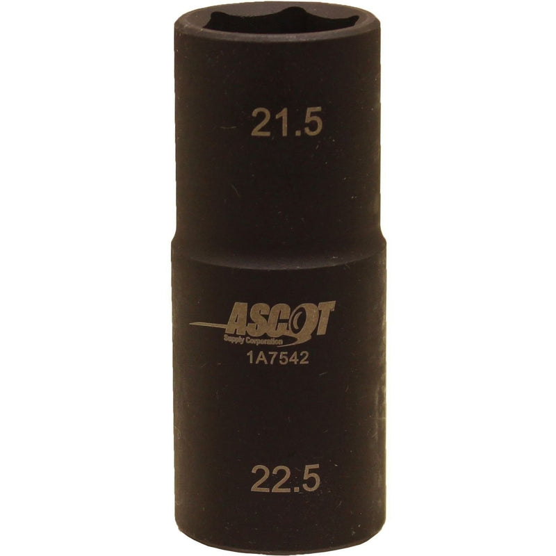 DURAFORCE Ascot 1/2" Drive Flip Socket 21.5mm & 22.5mm Dual Size Tool