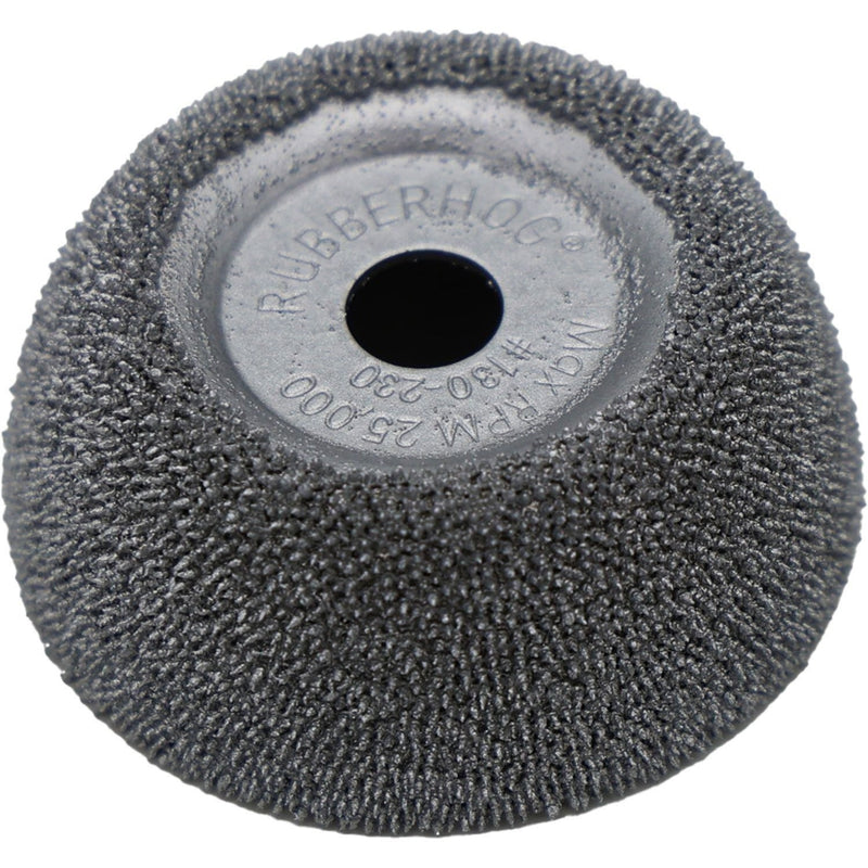 DURAFORCE Rubberhog 2" x 3/4" Flared Buffing Wheel 230 SSG 3/8" Arbor Hole