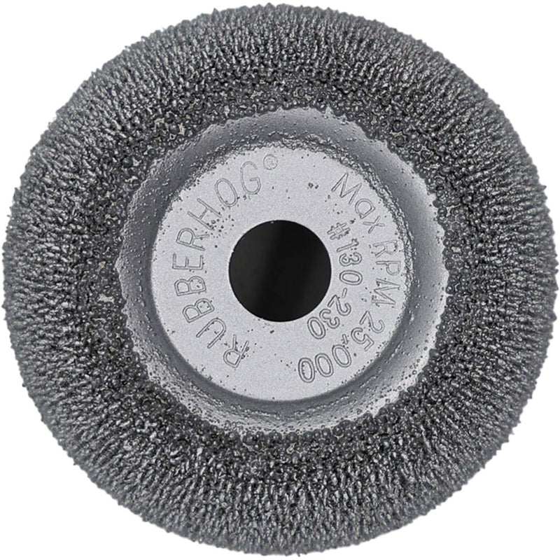 DURAFORCE Rubberhog 2" x 3/4" Flared Buffing Wheel 230 SSG 3/8" Arbor Hole