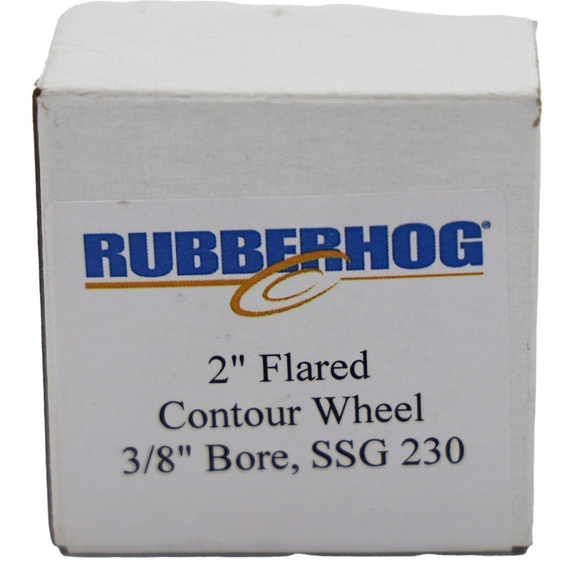 DURAFORCE Rubberhog 2" x 3/4" Flared Buffing Wheel 230 SSG 3/8" Arbor Hole
